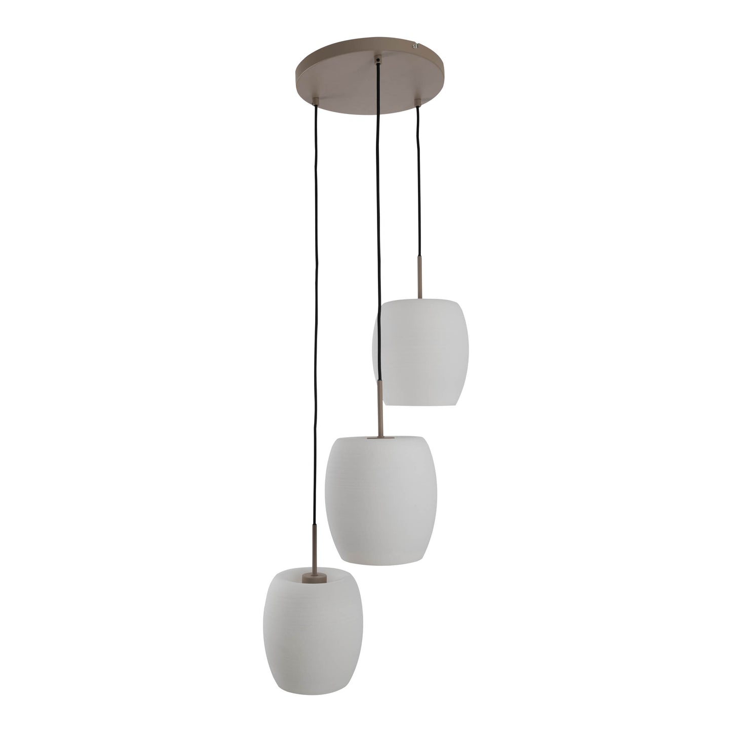 3er Pendelleuchte "NIRELIA" Ø: 30cm beige