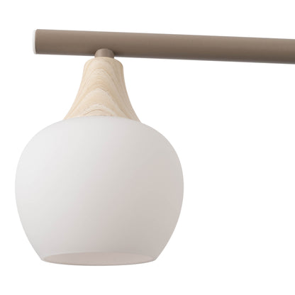 4er Pendelleuchte "MONACO" L: 78cm beige