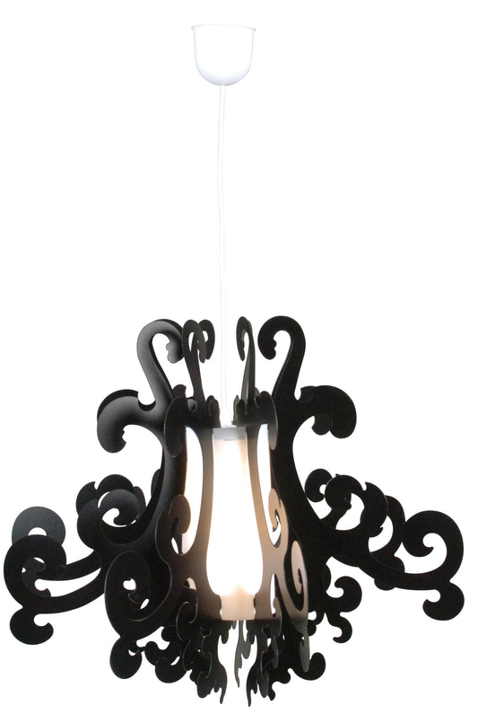 Deko-Krone "GRETTA" Ø: 55cm schwarz